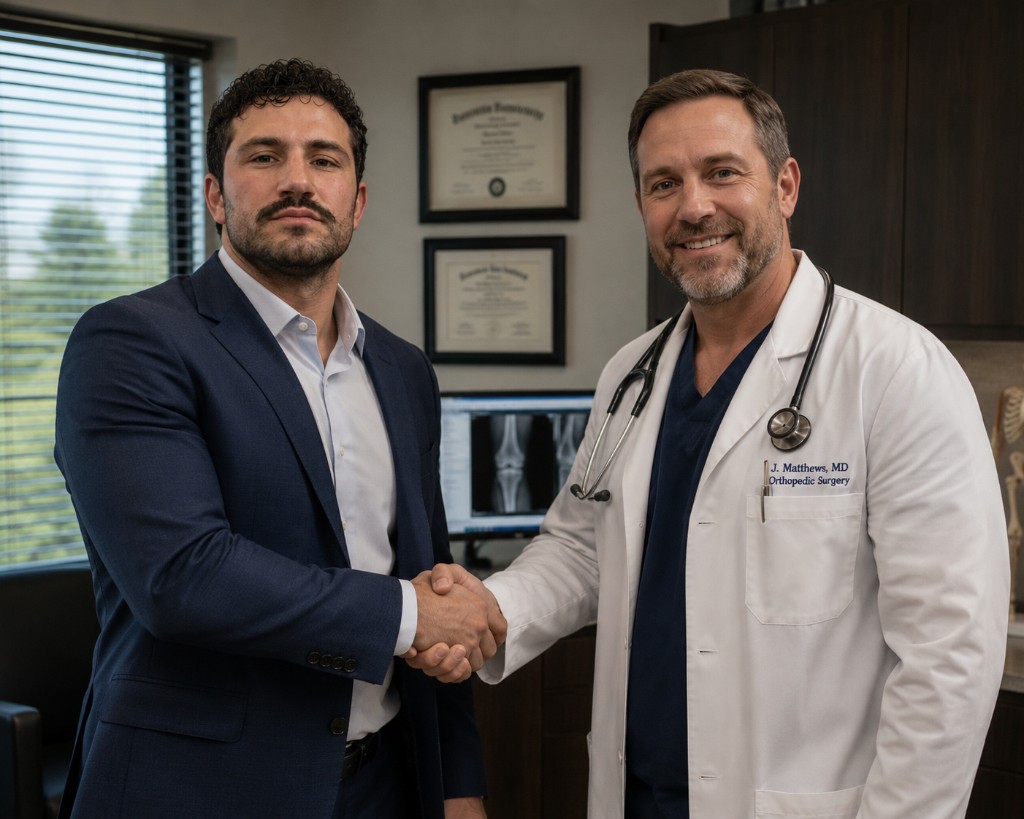 Financial advisor meeting with a physician client